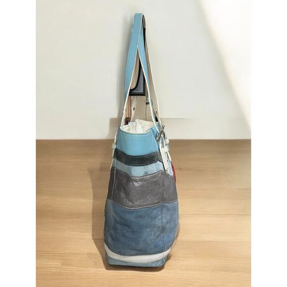 Coach Blue and Gray Tote Bag - Picture 4 of 16